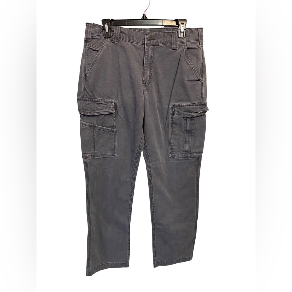 Carhartt Relaxed Fit Canvas Workwear Gray Cargo Pants Mens Size 33‎ X 32